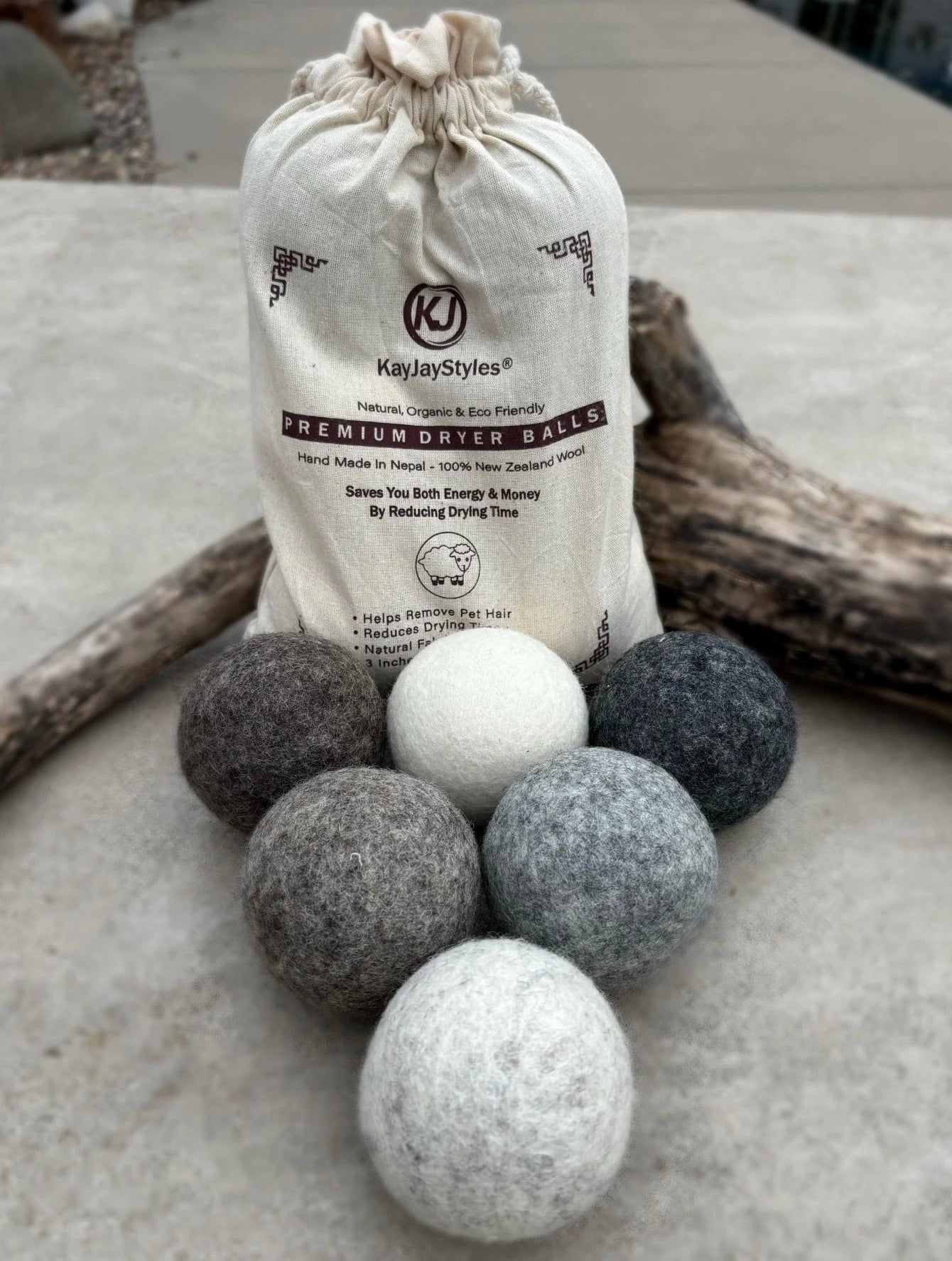 Dryer Balls Extra Large 6 Pk - 100% Organic Wool - Eco-Friendly - Dry 1,000 Loads – Free Fast Shipping from US