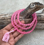Premium Mala 108 Glass Beads Meditation Yoga Prayer Beads Rosary With Free Pouch