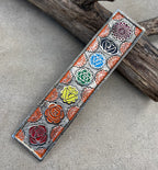 Chakra Large Incense Holder for Sticks - Handmade Recycled Aluminum - Holders | Spiritual or Meditation Incense Holder - DharmaObjects
