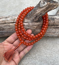 Premium Mala 108 Glass Beads Meditation Yoga Prayer Beads Rosary With Free Pouch