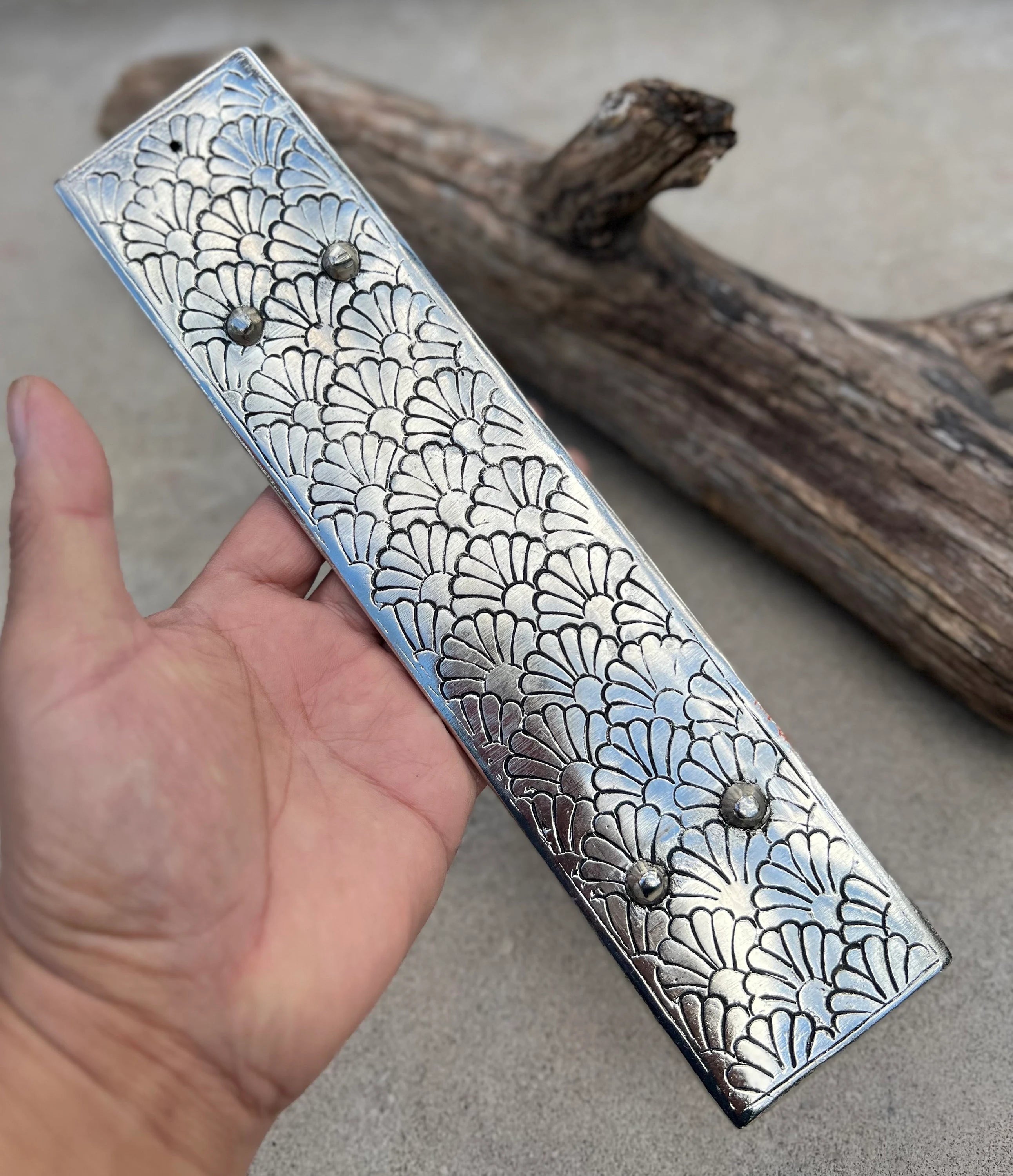 Chakra Large Incense Holder for Sticks - Handmade Recycled Aluminum - Holders | Spiritual or Meditation Incense Holder - DharmaObjects