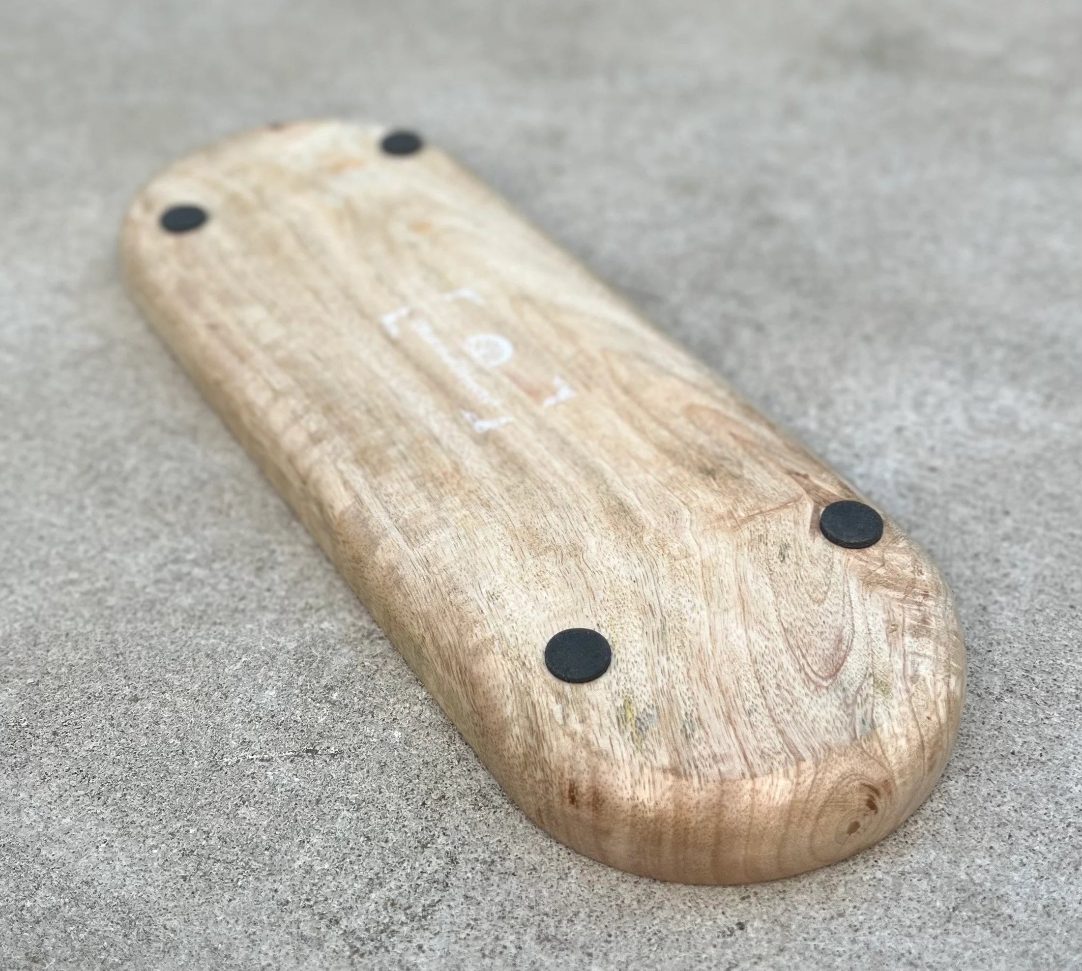 Handcrafted Wooden Boat-Shaped Incense Holder with 7 Chakras Design - Natural Black (11"x4") - Ash Catcher, Home Décor, Yoga & Meditation - DharmaObjects