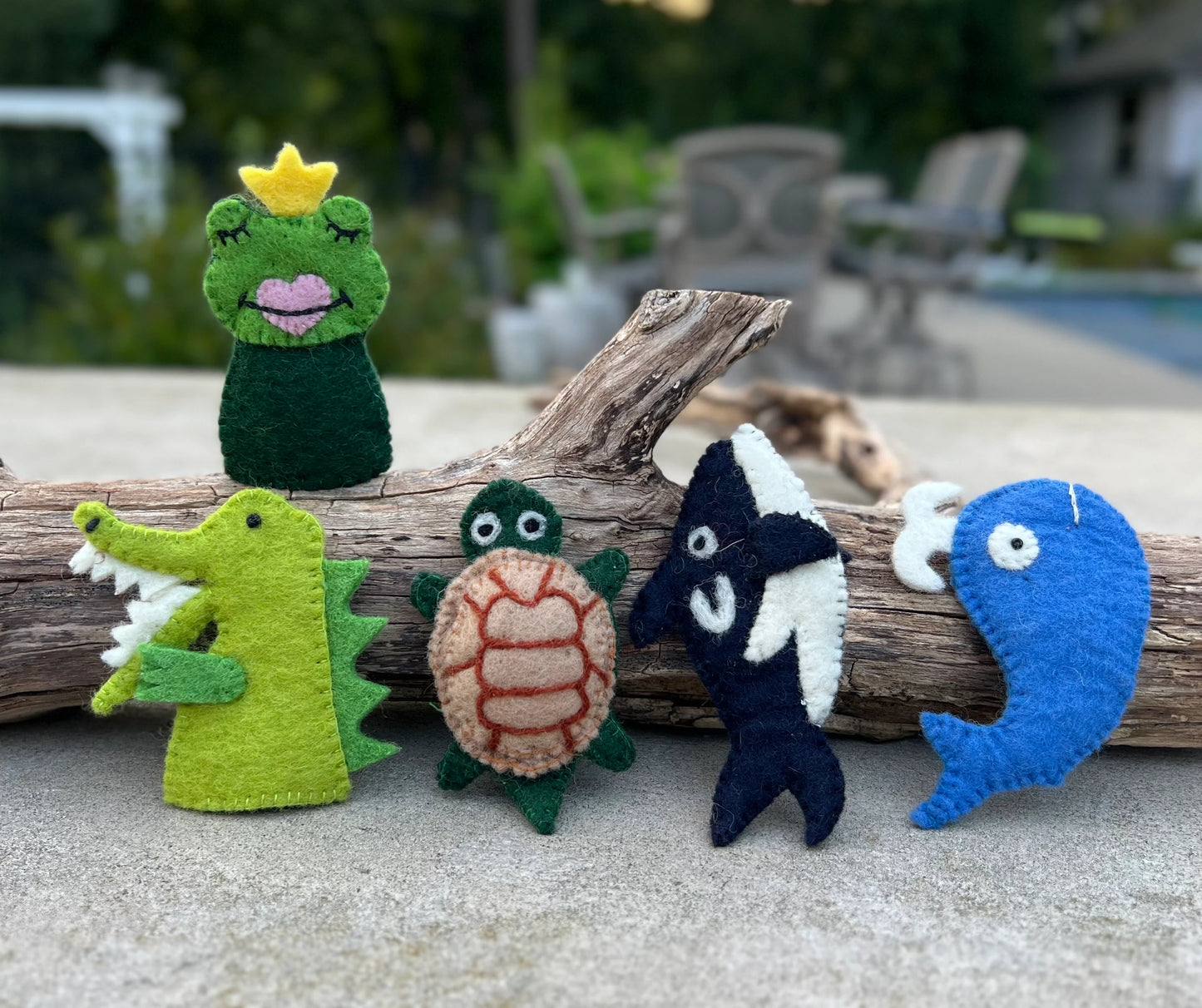 Finger Puppets, Animal Puppets, Forest Animals, Finger Game Felt, Educational Game, Tiger, Lion, Elephant, Giraffe and Hippo Set Of 5pcs