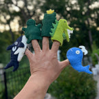 Finger Puppets, Animal Puppets, Forest Animals, Finger Game Felt, Educational Game, Tiger, Lion, Elephant, Giraffe and Hippo Set Of 5pcs