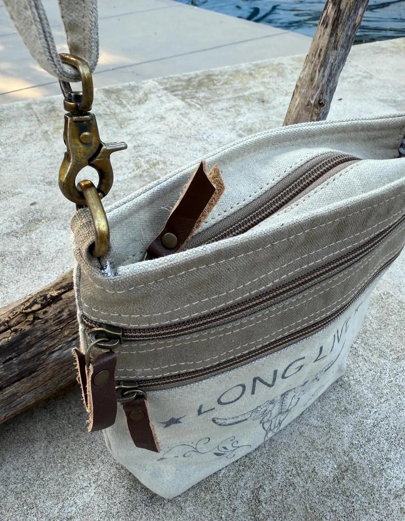 Bull Skull Military Canvas Tent Bag - DharmaObjects