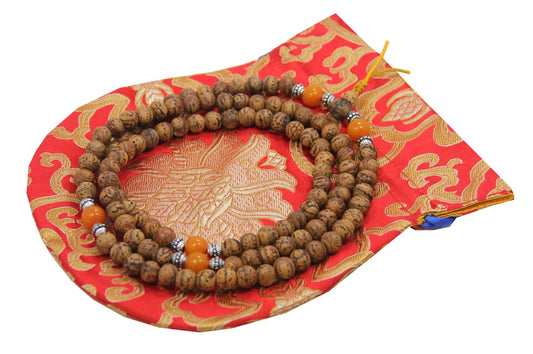 Tibetan Buddhist Meditation 108 Beads Genuine Bodhi Seed Mala For Compassion