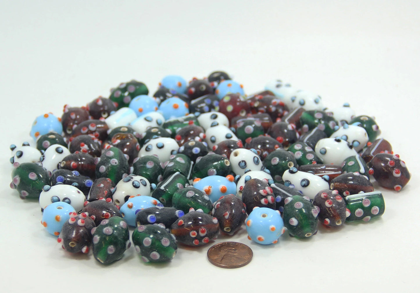 2 lb Premium Quality Bumpy Mix Lamp Works Glass Beads