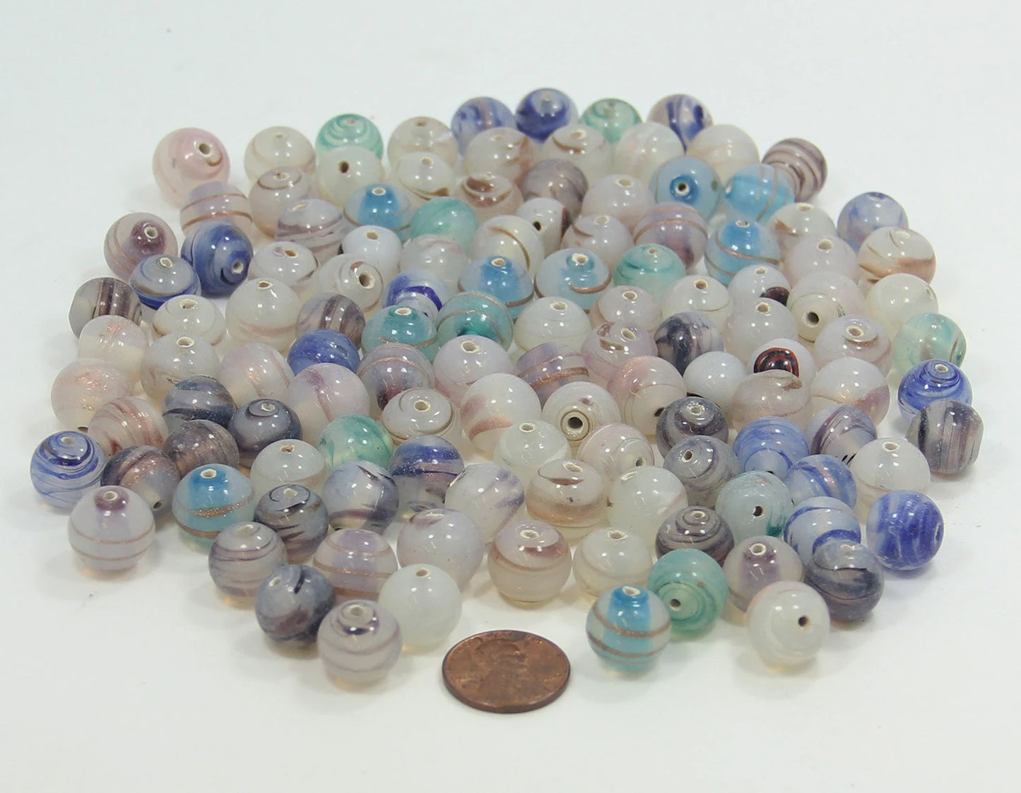 1/2 lb Premium Quality Milky Mix Lamp Works Glass Beads