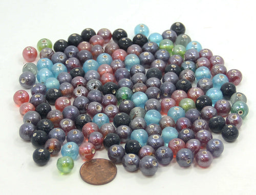 1/2 lb Premium Quality Shiny Mix Lamp Works Glass Beads - DharmaObjects