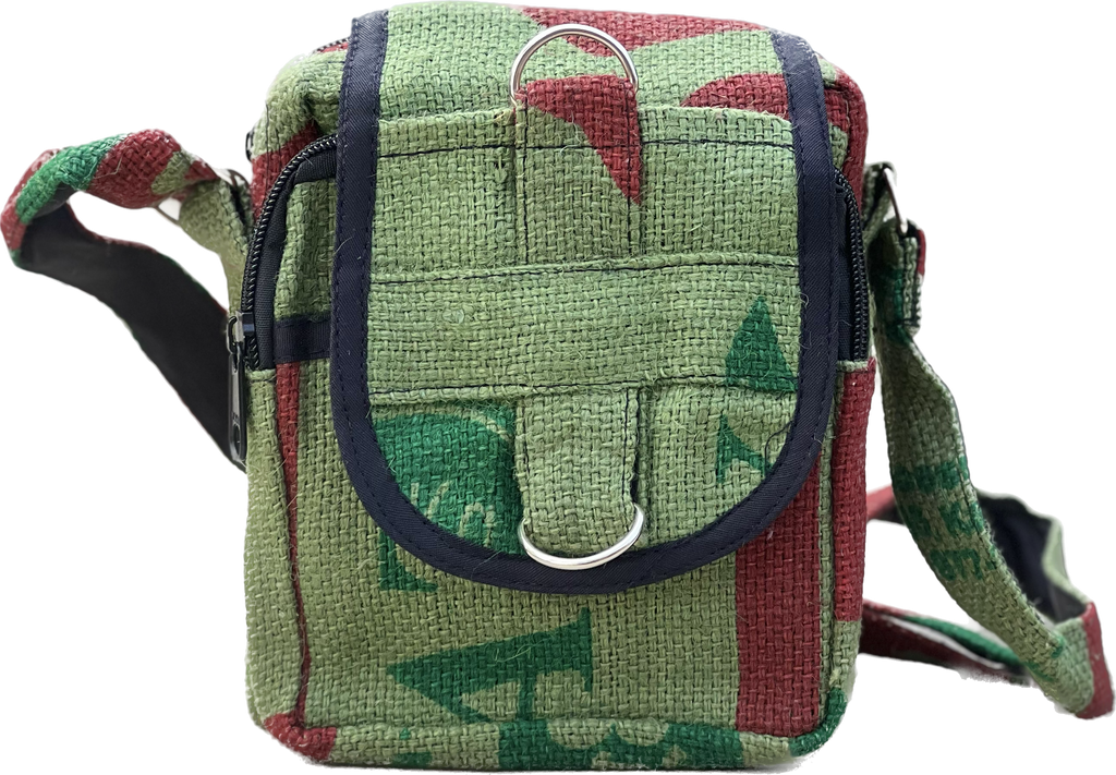 Hemp Handmade Hippie Cross Body Bag, Travel Sling Bag, Vegan Passport Bag, Travel Cute Purse, Hippie Shoulder Bag, Fair Trade