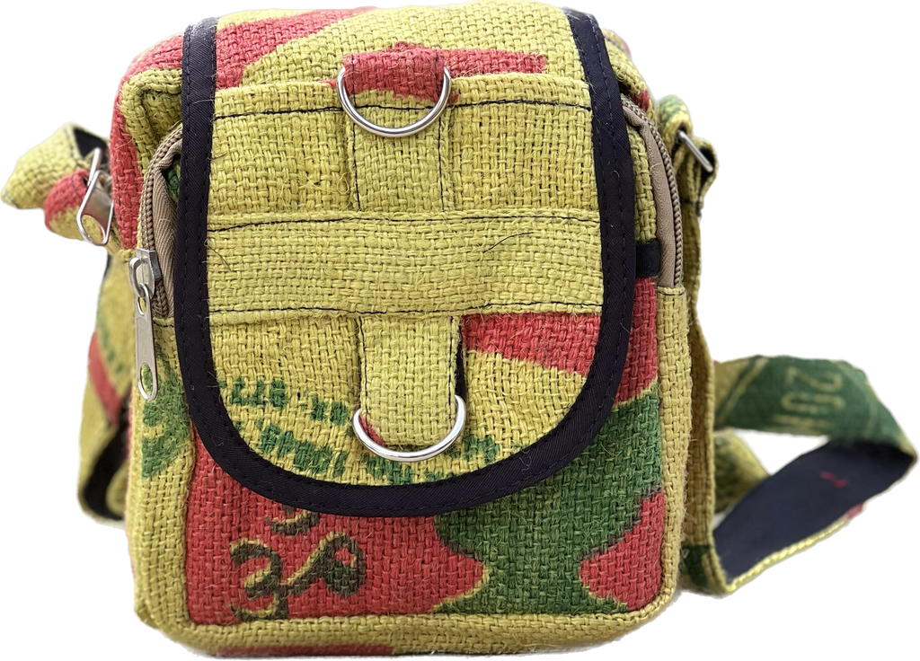 Hemp Handmade Hippie Cross Body Bag, Travel Sling Bag, Vegan Passport Bag, Travel Cute Purse, Hippie Shoulder Bag, Fair Trade