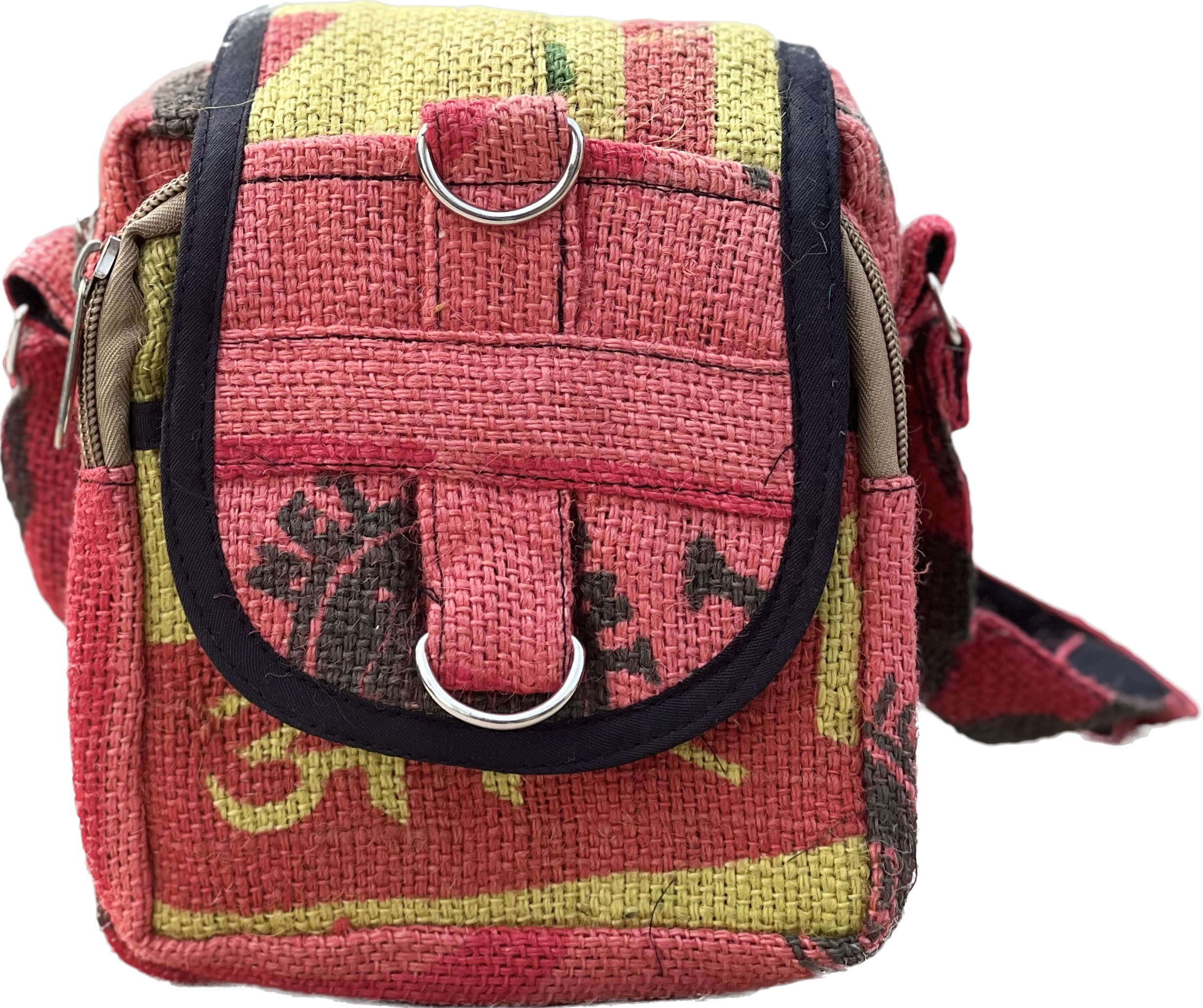 Hemp Handmade Hippie Cross Body Bag, Travel Sling Bag, Vegan Passport Bag, Travel Cute Purse, Hippie Shoulder Bag, Fair Trade