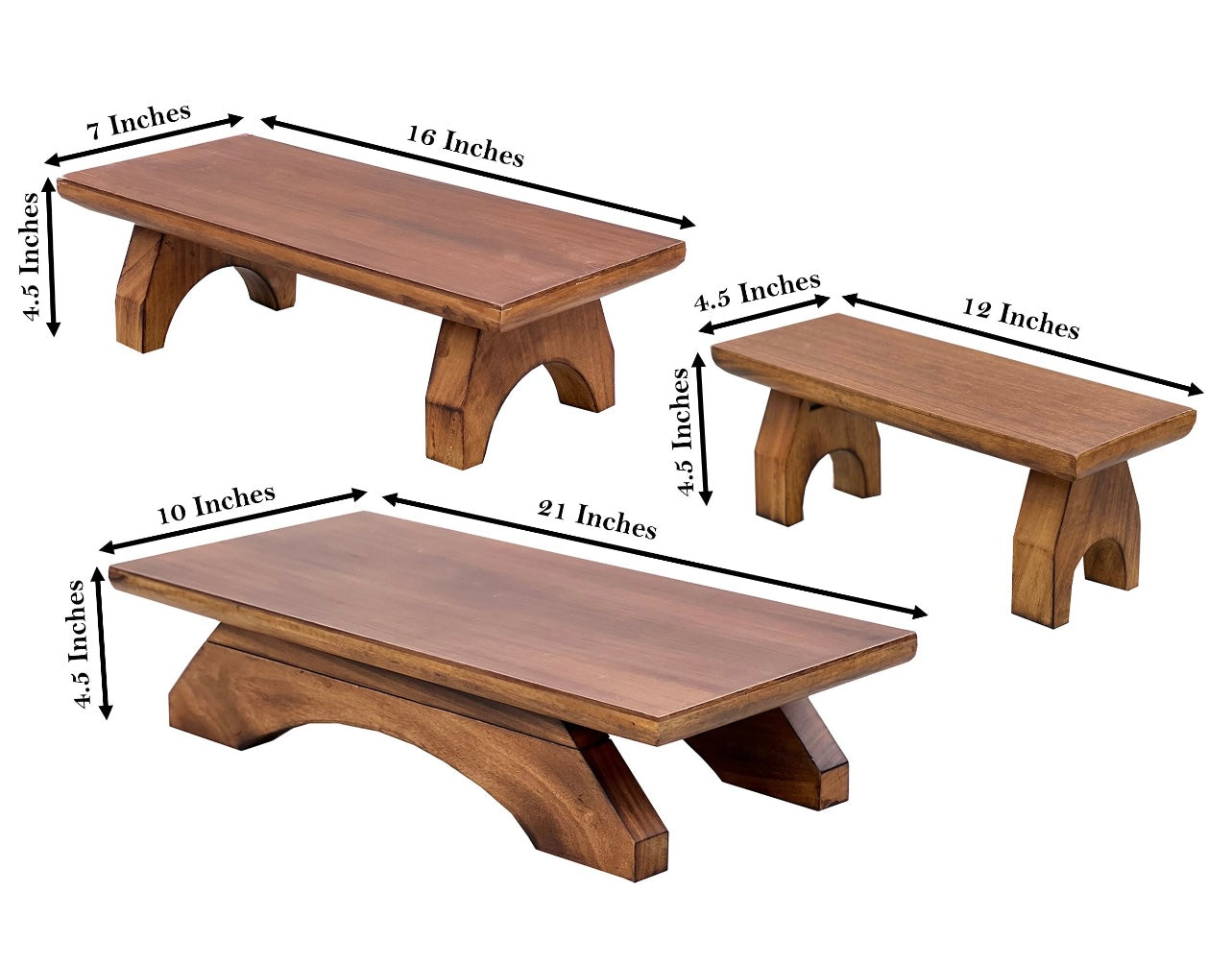 Premium Solid Wood Hand Carved Personal Shrine Altar Meditation Table - DharmaObjects