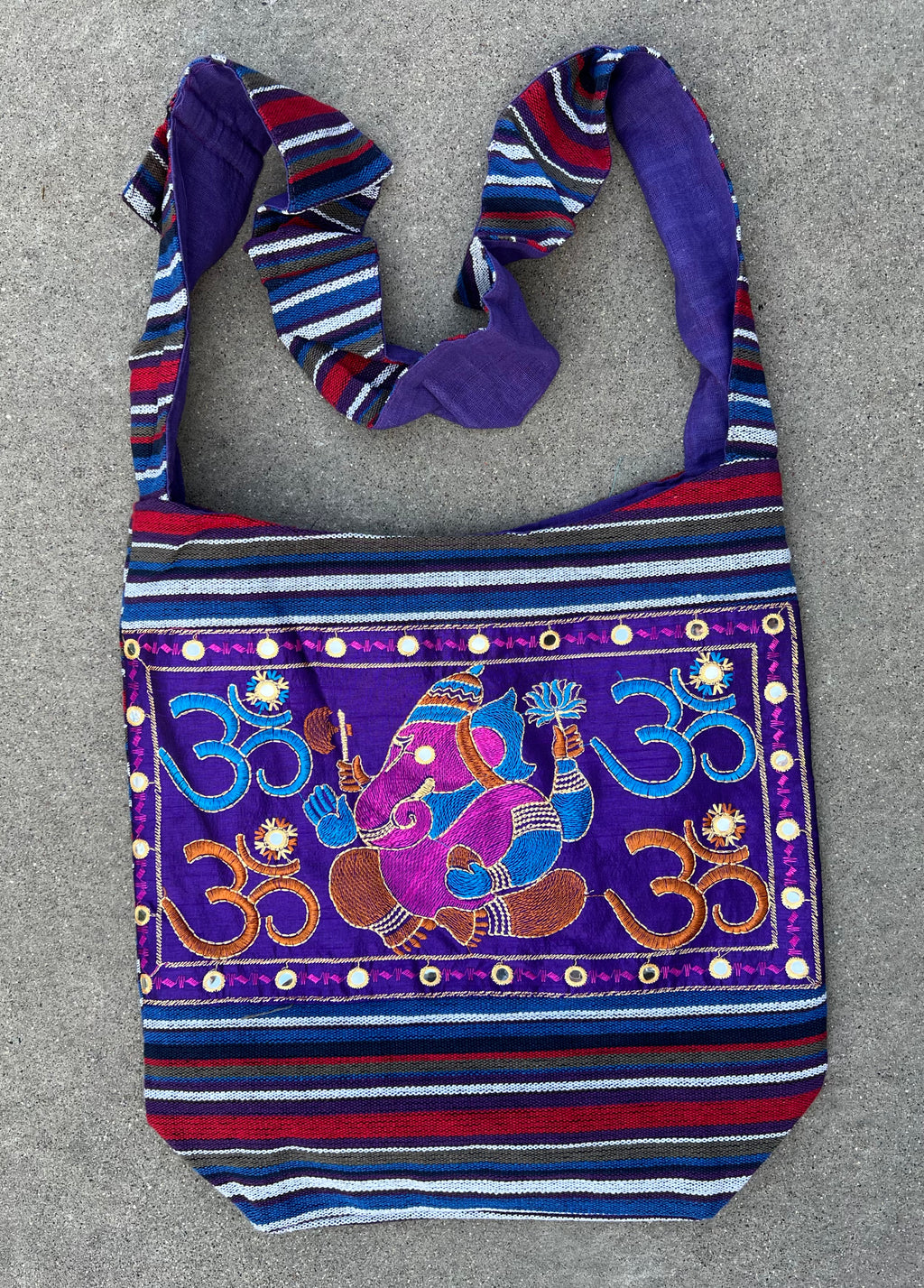 Ganesha Hippie Hobo Bohemian Crossbody Bag Purse - DharmaObjects