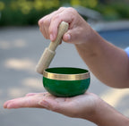 Chakra Singing Bowl Palm Size Complete Gift Box Set. - DharmaObjects