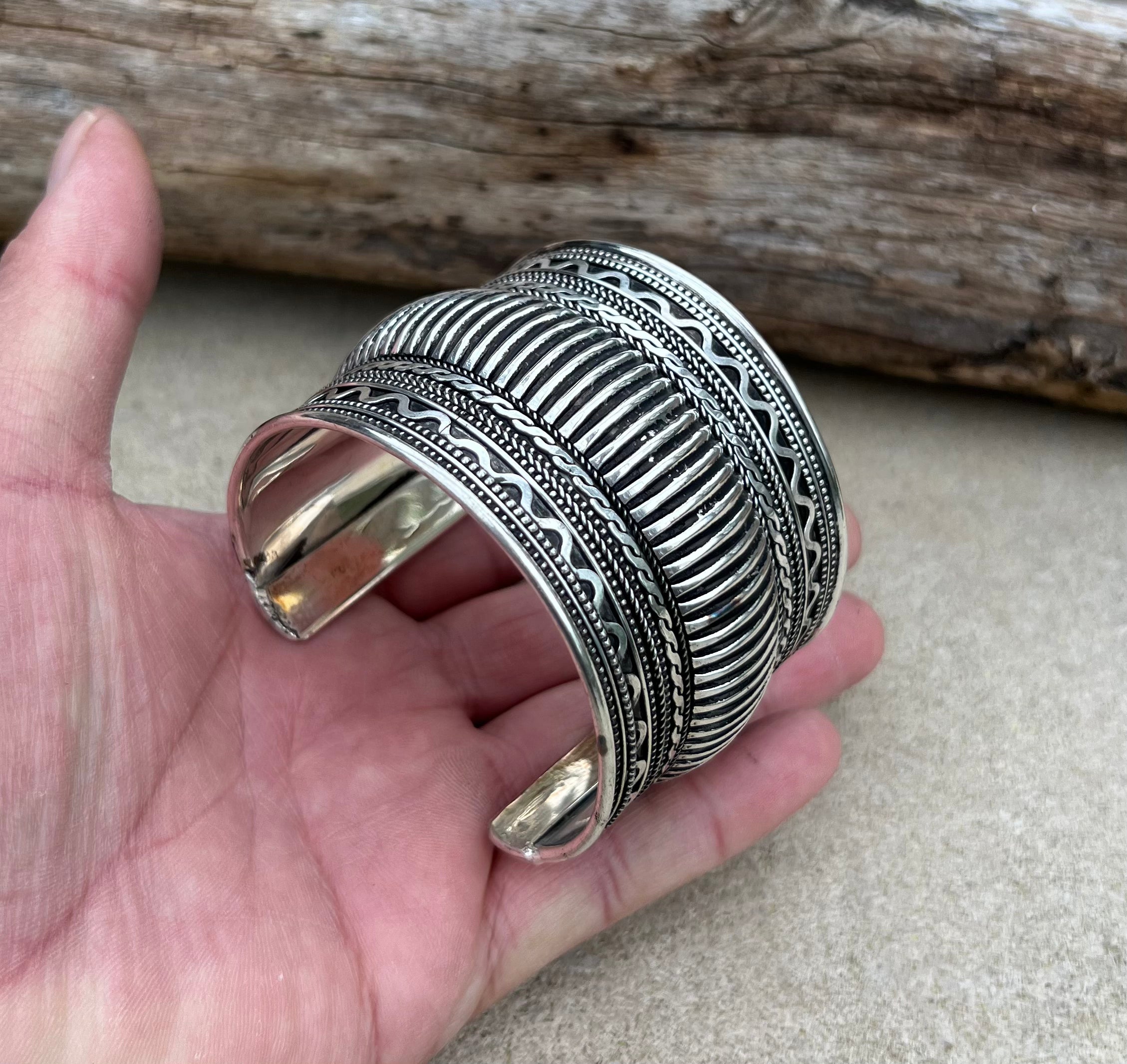 Handcrafted Cuff Bracelet Vintage Design Boho Gypsy Ethnic Jewelry