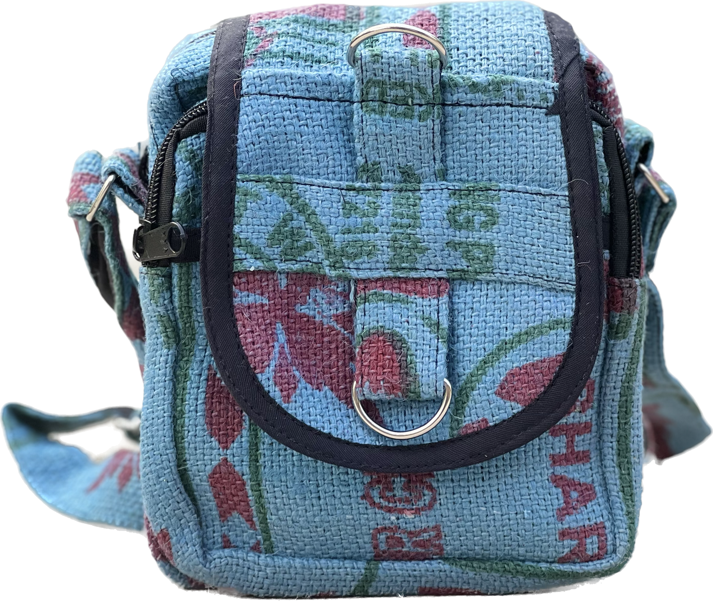 Hemp Handmade Hippie Cross Body Bag, Travel Sling Bag, Vegan Passport Bag, Travel Cute Purse, Hippie Shoulder Bag, Fair Trade