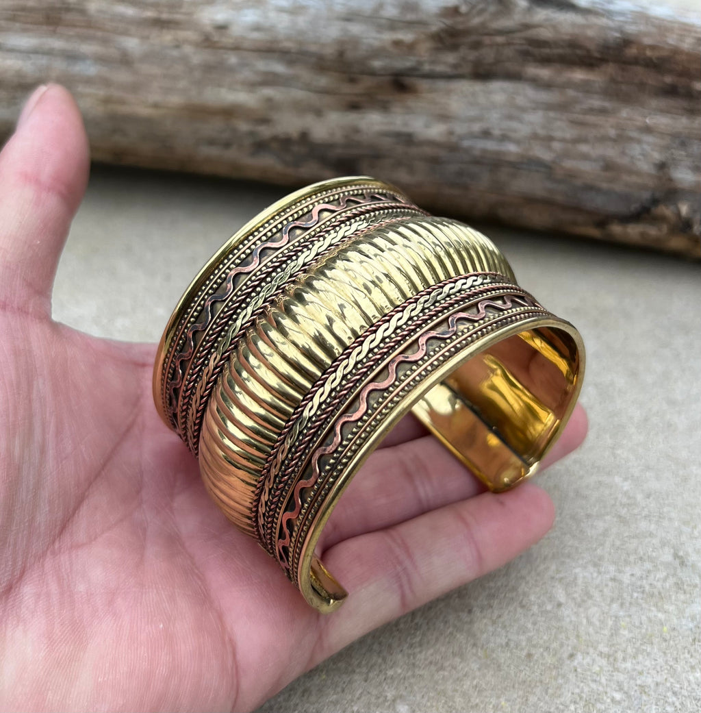 Handcrafted Cuff Bracelet Vintage Design Boho Gypsy Ethnic Jewelry