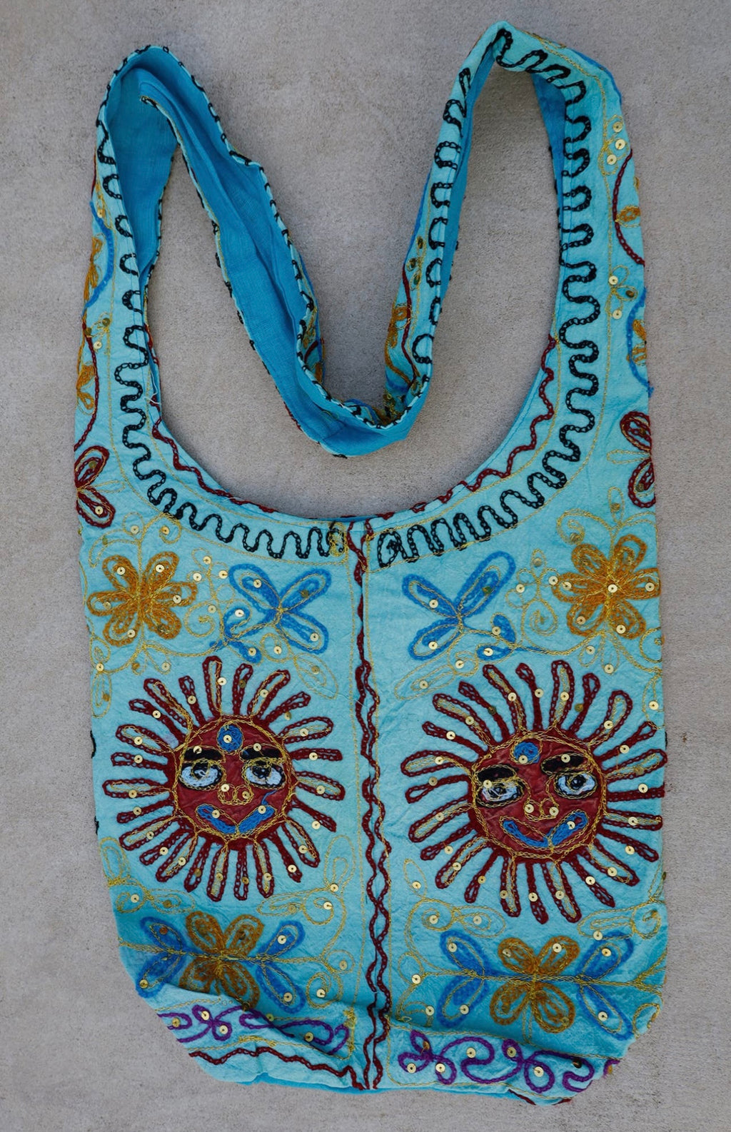 Sun Hobo Hippie Bohemian Sling Crossbody Bag Purse - DharmaObjects