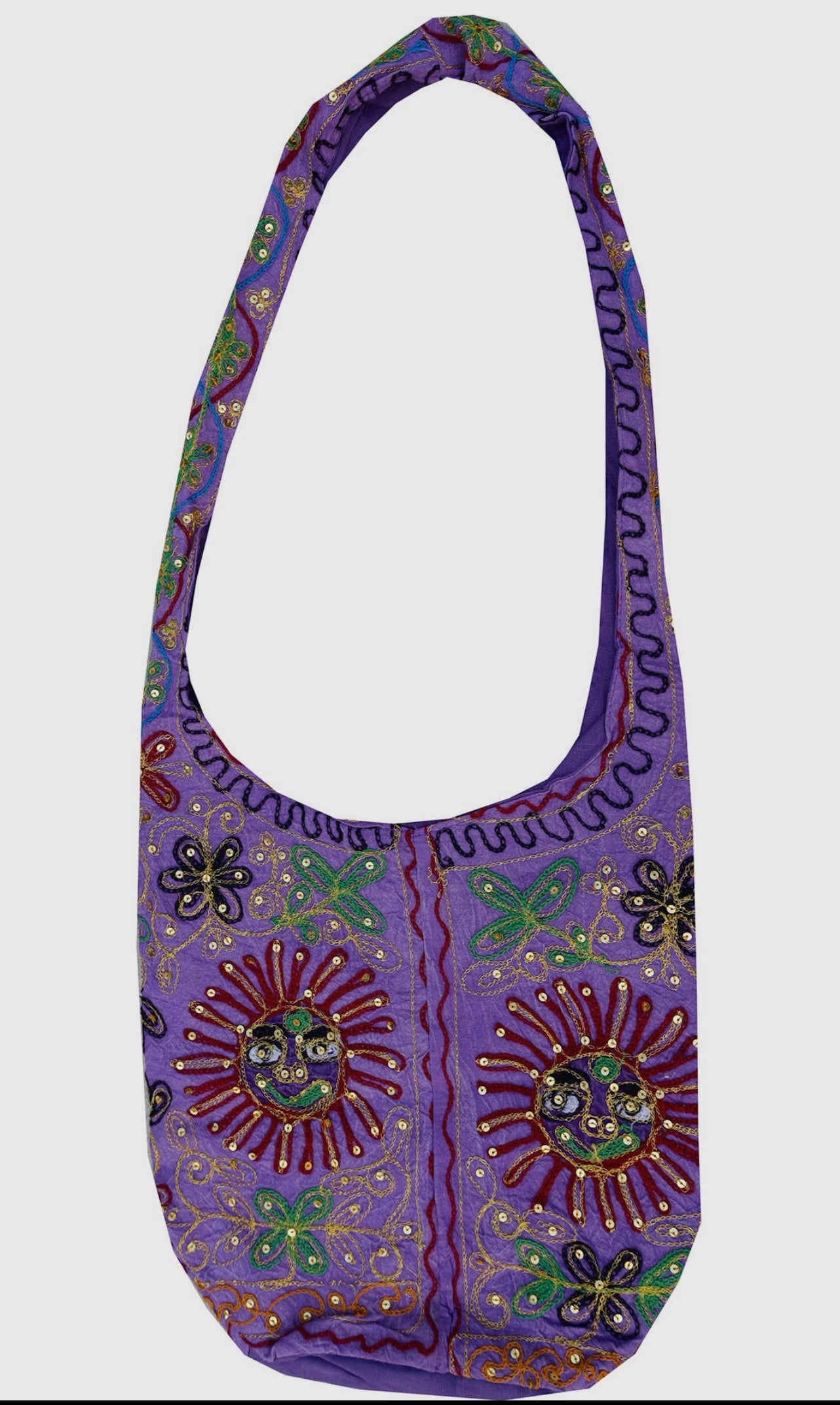 Sun Hobo Hippie Bohemian Sling Crossbody Bag Purse - DharmaObjects