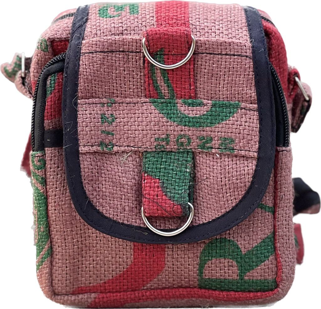 Hemp Handmade Hippie Cross Body Bag, Travel Sling Bag, Vegan Passport Bag, Travel Cute Purse, Hippie Shoulder Bag, Fair Trade