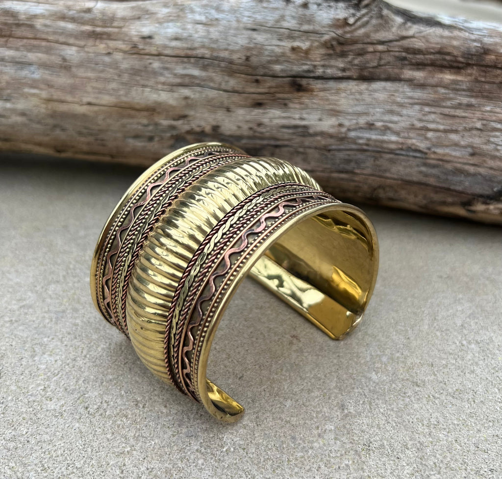 Handcrafted Cuff Bracelet Vintage Design Boho Gypsy Ethnic Jewelry