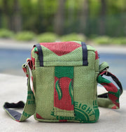 Hemp Handmade Hippie Cross Body Bag, Travel Sling Bag, Vegan Passport Bag, Travel Cute Purse, Hippie Shoulder Bag, Fair Trade