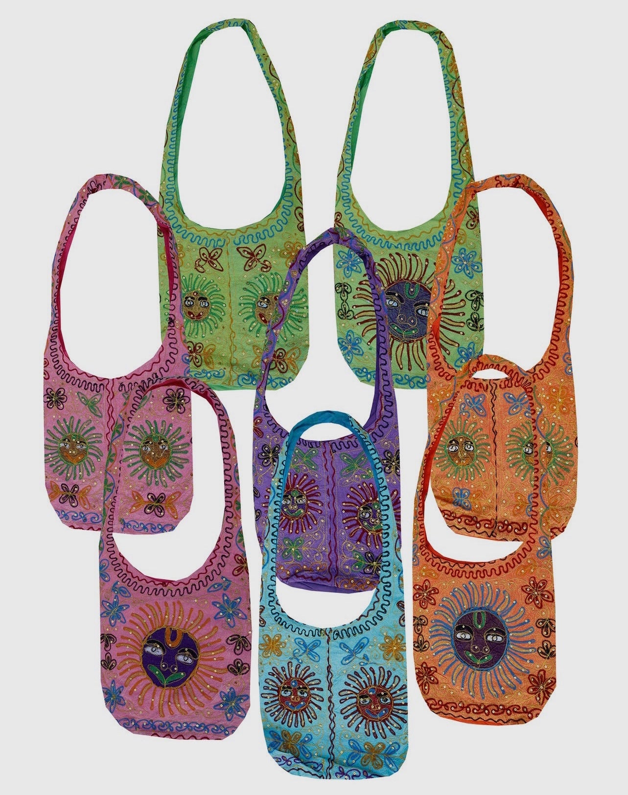 Sun Hobo Hippie Bohemian Sling Crossbody Bag Purse