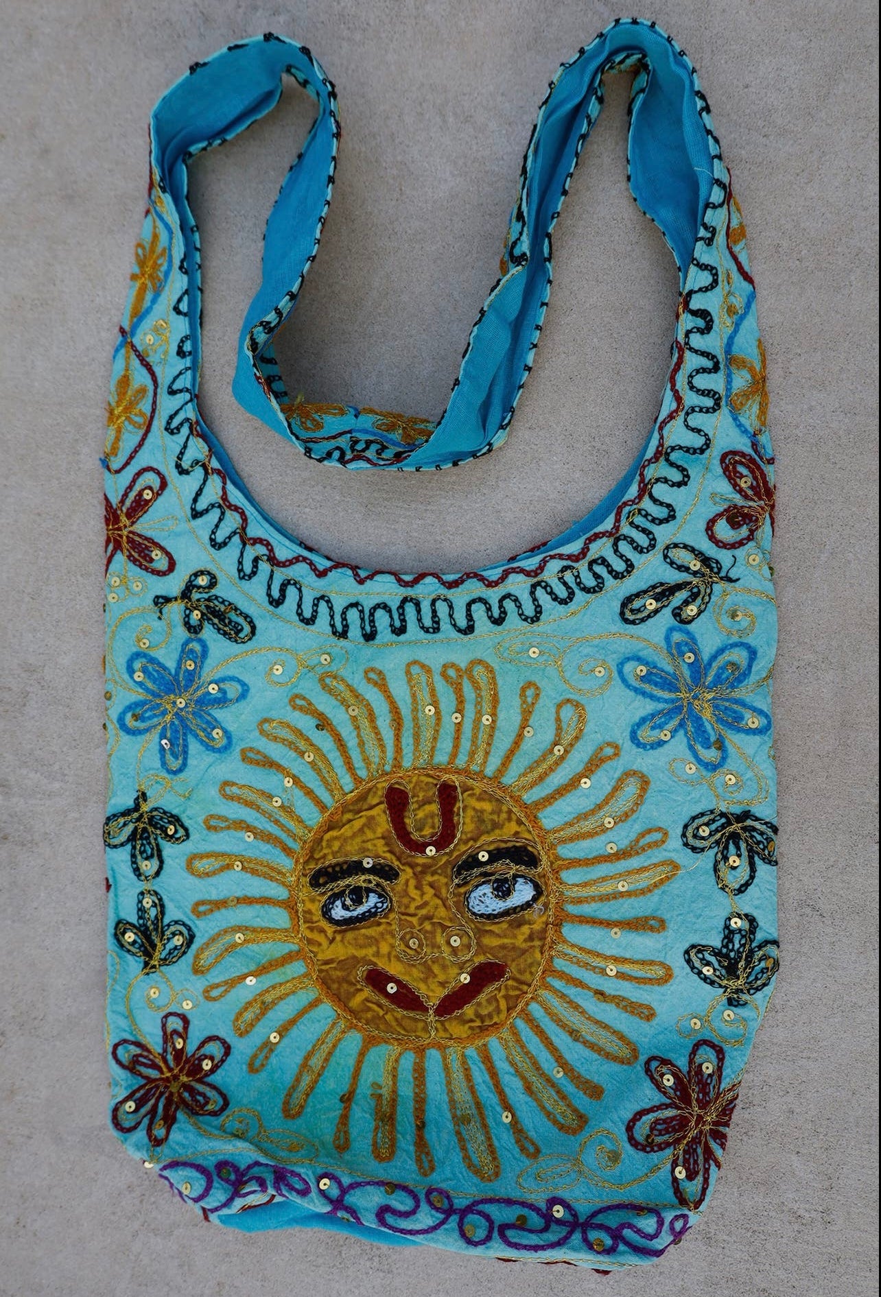 Sun Hobo Hippie Bohemian Sling Crossbody Bag Purse