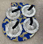 2 Pairs Brass Om Finger Cymbals Zills for Belly Dancing