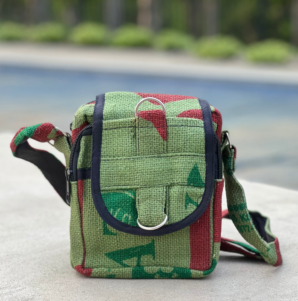 Hemp Handmade Hippie Cross Body Bag, Travel Sling Bag, Vegan Passport Bag, Travel Cute Purse, Hippie Shoulder Bag, Fair Trade