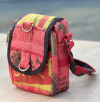 Hemp Handmade Hippie Cross Body Bag, Travel Sling Bag, Vegan Passport Bag, Travel Cute Purse, Hippie Shoulder Bag, Fair Trade