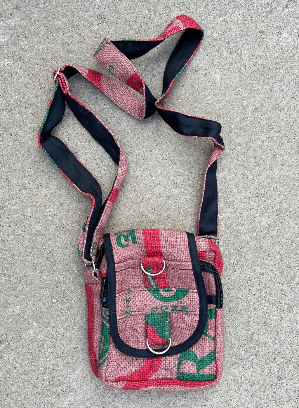 Hemp Handmade Hippie Cross Body Bag, Travel Sling Bag, Vegan Passport Bag, Travel Cute Purse, Hippie Shoulder Bag, Fair Trade