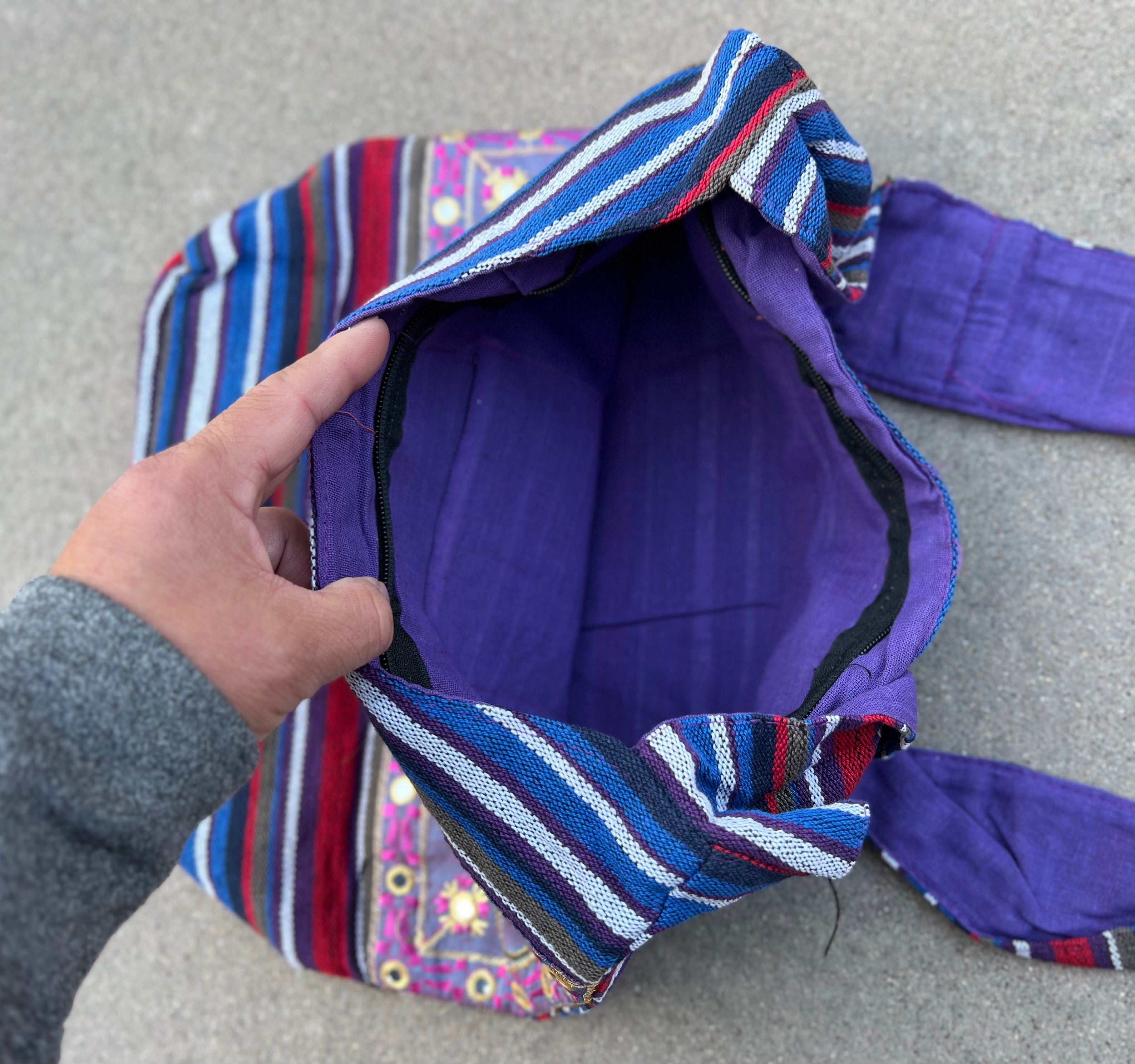 Peace Signs Hippie Hobo Bohemian Crossbody Bag Purse - DharmaObjects