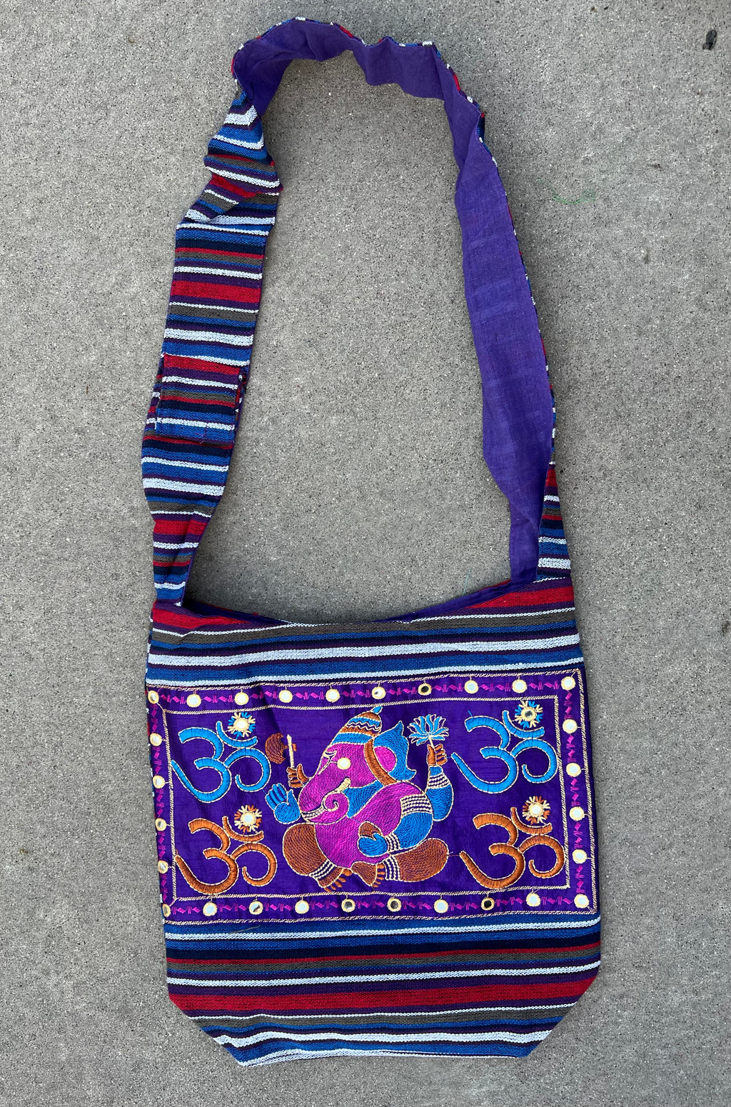 Ganesha Hippie Hobo Bohemian Crossbody Bag Purse - DharmaObjects