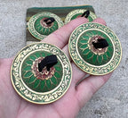 2 Pairs Brass Lotus Flower Finger Cymbals Zills for Belly Dancing