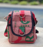 Hemp Handmade Hippie Cross Body Bag, Travel Sling Bag, Vegan Passport Bag, Travel Cute Purse, Hippie Shoulder Bag, Fair Trade