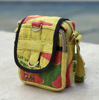 Hemp Handmade Hippie Cross Body Bag, Travel Sling Bag, Vegan Passport Bag, Travel Cute Purse, Hippie Shoulder Bag, Fair Trade