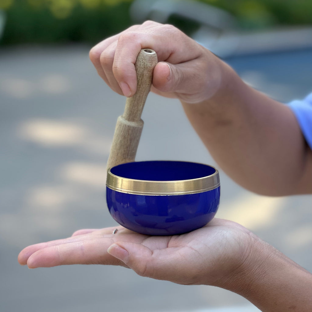 Chakra Singing Bowl Palm Size Complete Gift Box Set. - DharmaObjects