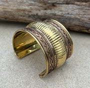 Handcrafted Cuff Bracelet Vintage Design Boho Gypsy Ethnic Jewelry