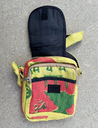 Hemp Handmade Hippie Cross Body Bag, Travel Sling Bag, Vegan Passport Bag, Travel Cute Purse, Hippie Shoulder Bag, Fair Trade