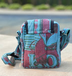 Hemp Handmade Hippie Cross Body Bag, Travel Sling Bag, Vegan Passport Bag, Travel Cute Purse, Hippie Shoulder Bag, Fair Trade