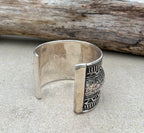 Handcrafted Cuff Bracelet Vintage Floral Design Boho Gypsy Ethnic Jewelry