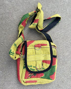 Hemp Handmade Hippie Cross Body Bag, Travel Sling Bag, Vegan Passport Bag, Travel Cute Purse, Hippie Shoulder Bag, Fair Trade