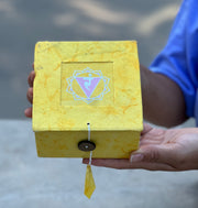 Chakra Singing Bowl Palm Size Complete Gift Box Set.