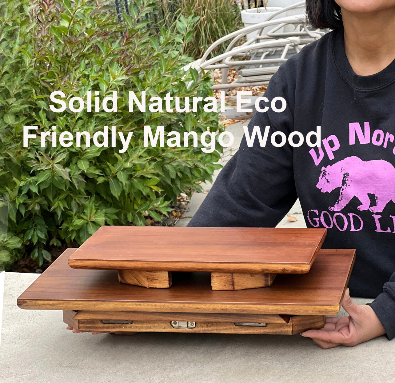 Premium Solid Wood Hand Carved Personal Shrine Altar Meditation Table - DharmaObjects