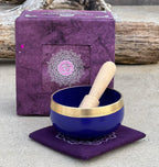 Chakra Singing Bowl Palm Size Complete Gift Box Set. - DharmaObjects