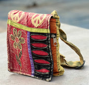 Handmade Hippie Cross Body Bag, Travel Sling Bag, Vegan Passport Bag, Travel Cute Purse, Hippie Shoulder Bag, Fair Trade