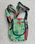 Hemp Handmade Hippie Cross Body Bag, Travel Sling Bag, Vegan Passport Bag, Travel Cute Purse, Hippie Shoulder Bag, Fair Trade