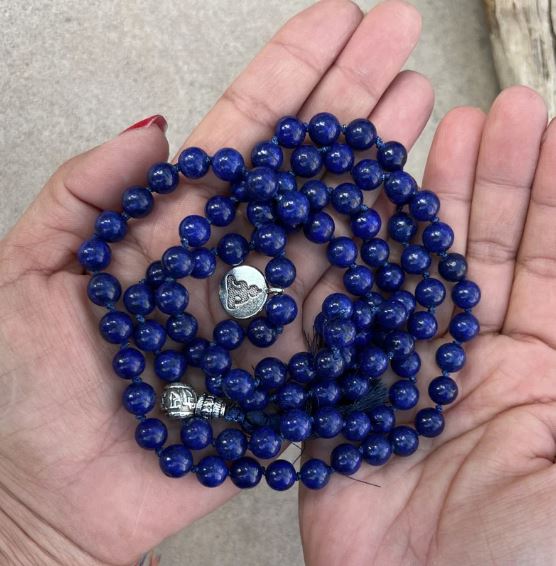 Gemstone Buddha Charm 108 Beads Mala With Box - DharmaObjects